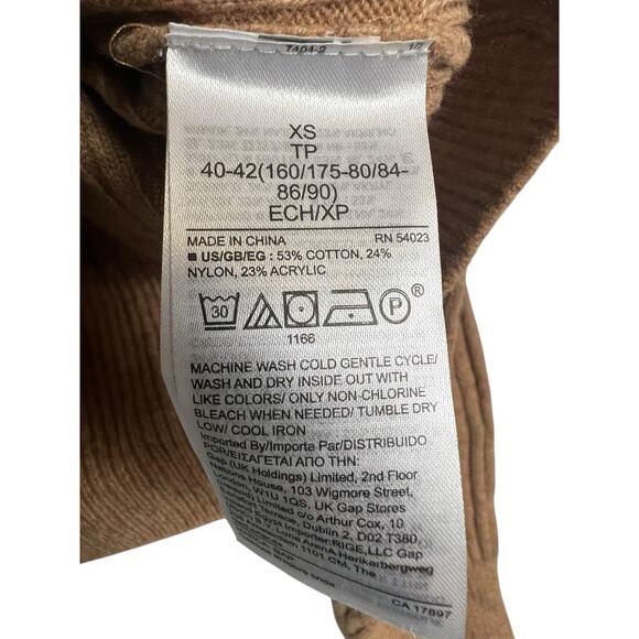NWT Gap Turtleneck Sweater XS Tan Beige Neutral classic Twee Casual Preppy - Picture 4 of 5